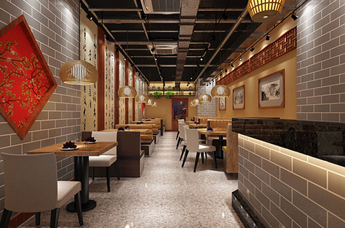 安岳传统中式餐厅餐馆装修设计效果图