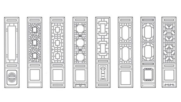 安岳喜迎门中式花格CAD设计图样式大全