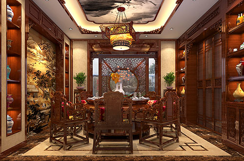 安岳温馨雅致的古典中式家庭装修设计效果图