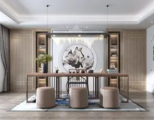 安岳新中式风格茶室如何规划设计